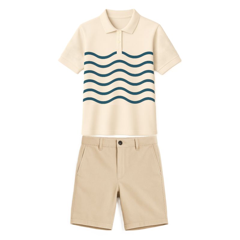 Uniforme Homme Polo Fine Fit Crème,beige