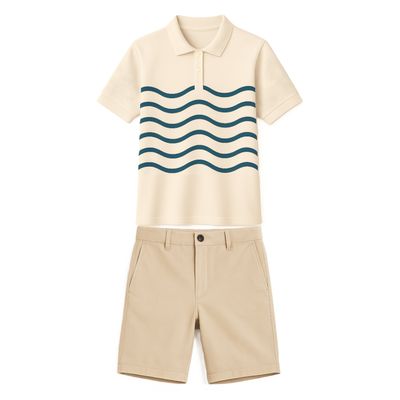 Uniforme Homme Polo Fine Fit Crème,beige