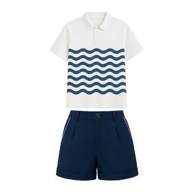 Uniforme Femme Polo Standard Fit Blanc,bleu