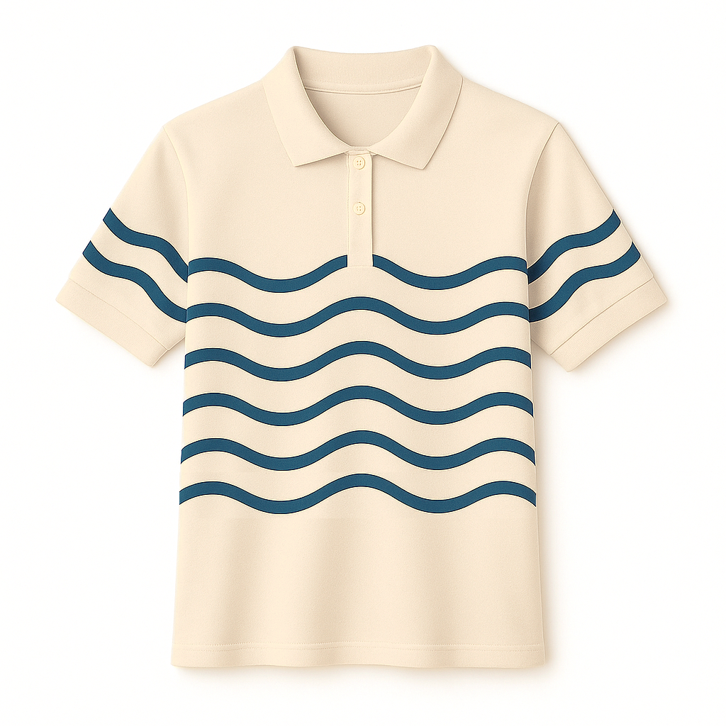Uniforme Femme Polo Fine Crème,bleu