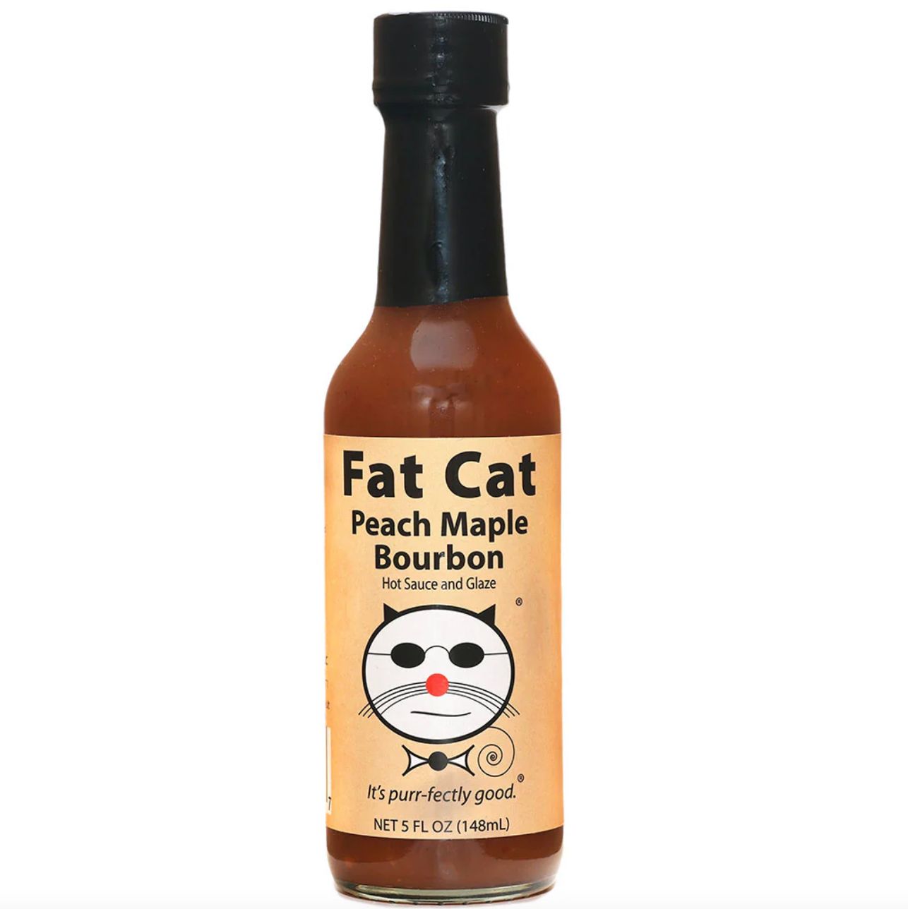 Fat Cat Peach Maple Bourbon Hot Sauce and Glaze