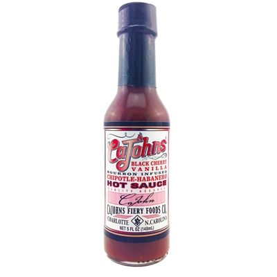 CaJohns Bourbon Infused Black Cherry Vanilla Hot Sauce
