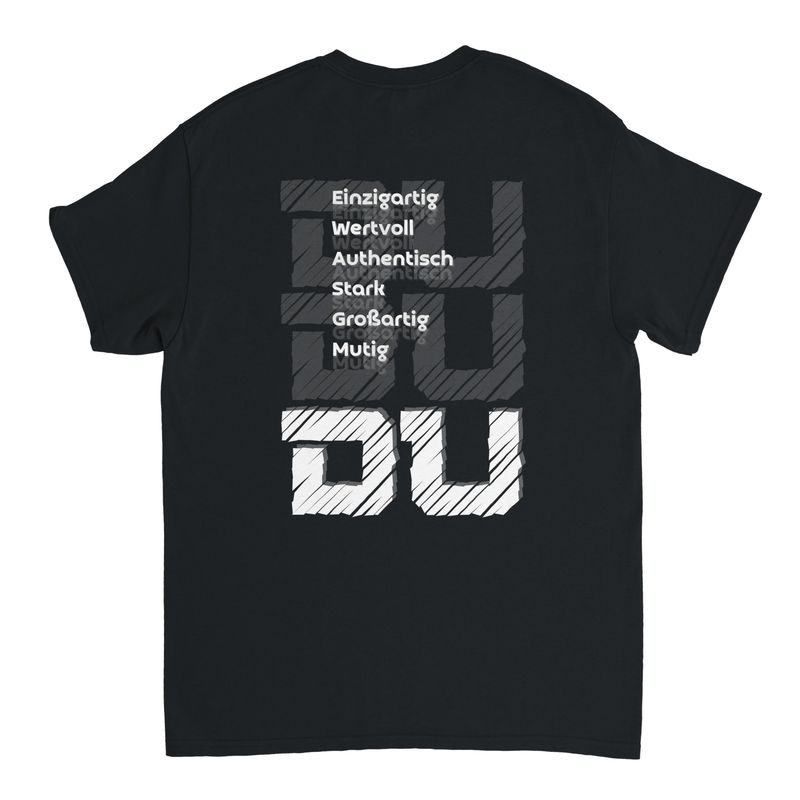 T-Shirt "DU" weißer Schriftzug