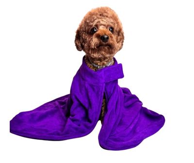 Violet Terry Towelling Cover Up for Pets (M)