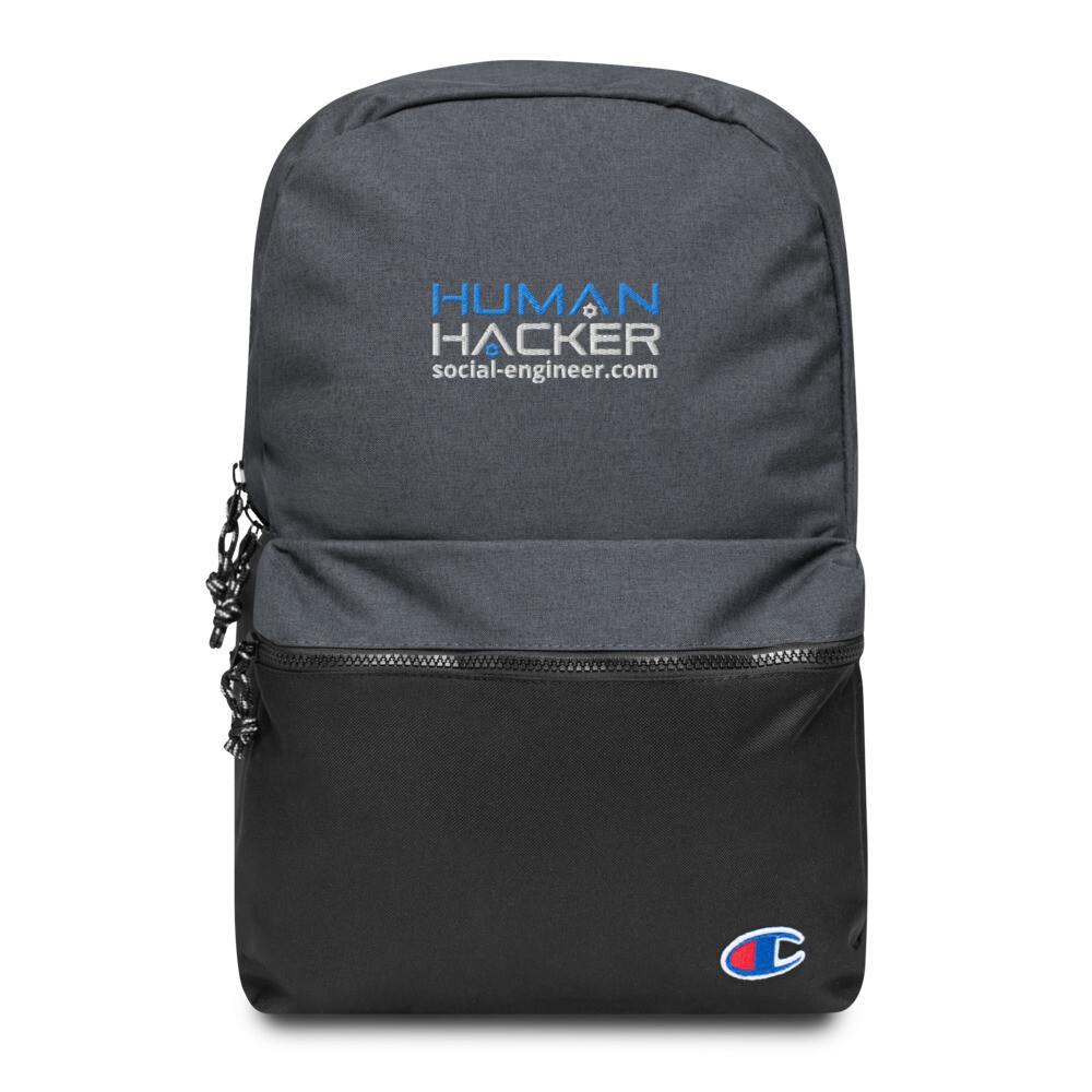 Human Hacker Embroidered Champion Backpack
