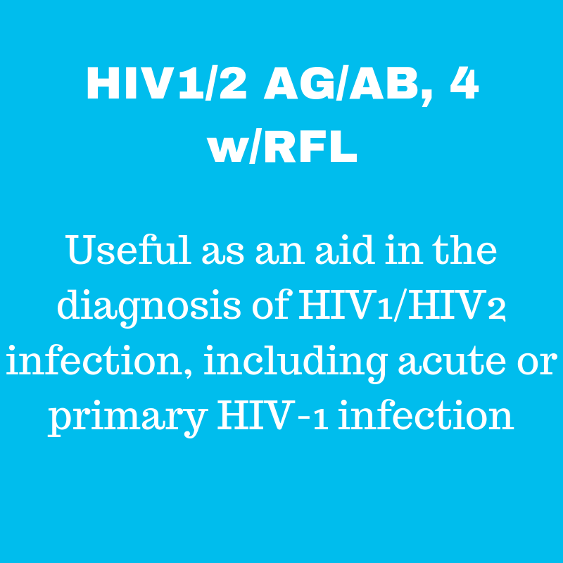 HIV-1/2 Antigen and Antibodies, 4Gen, W Reflexes