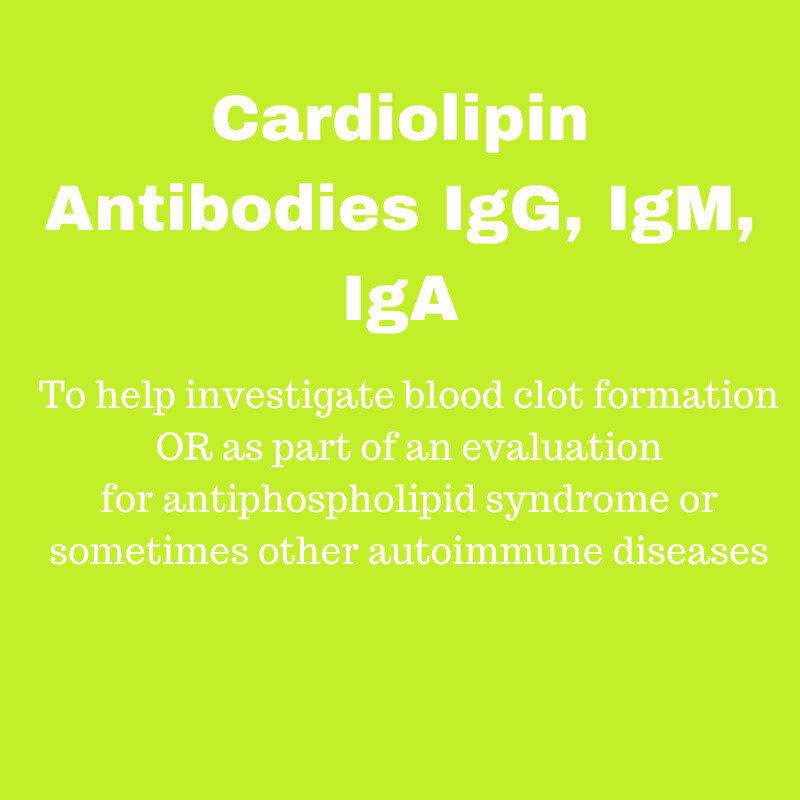 Cardiolipin Antibodies IgG, IgM, IgA