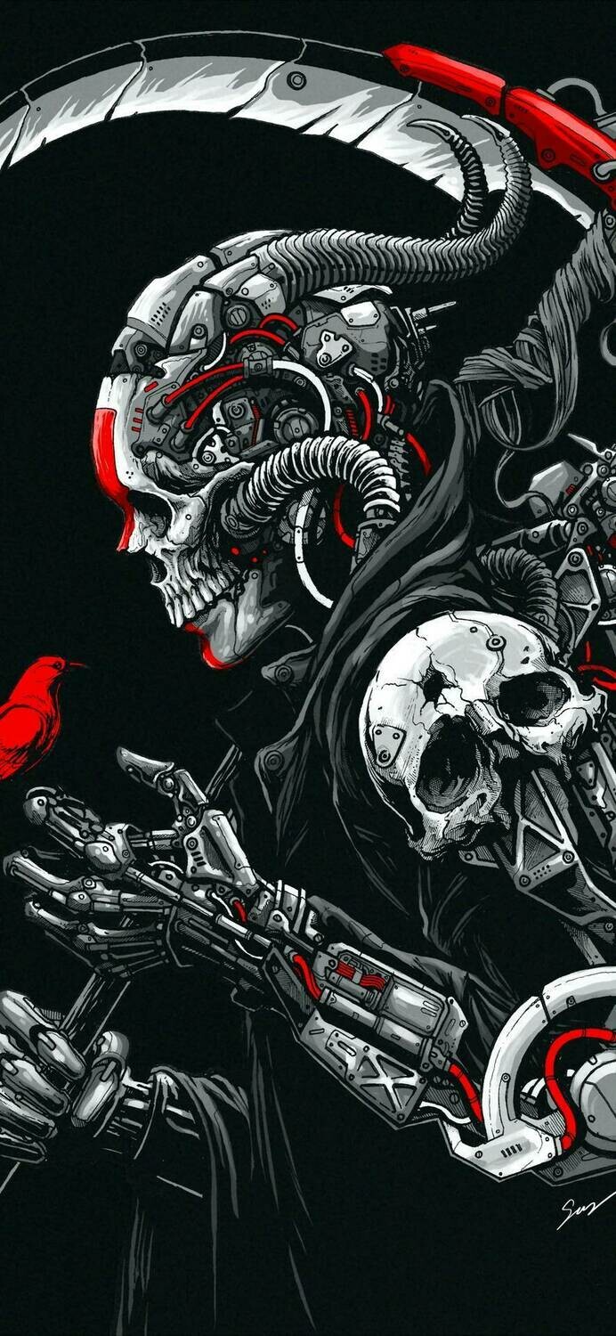 Death Machine Skull - Full Drill Diamond Painting - Specially ordered for you. Delivery is approximately 4 - 6 weeks.