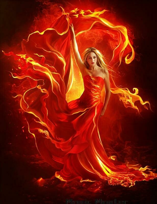Flaming Woman - Full Drill Diamond Painting - Specially ordered for you. Delivery is approximately 4 - 6 weeks.
