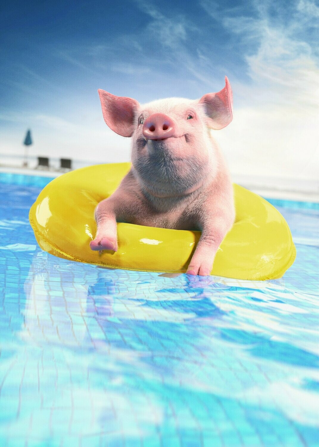 Pig In A Pool - Full Drill Diamond Painting - Specially ordered for you. Delivery is approximately 4 - 6 weeks.