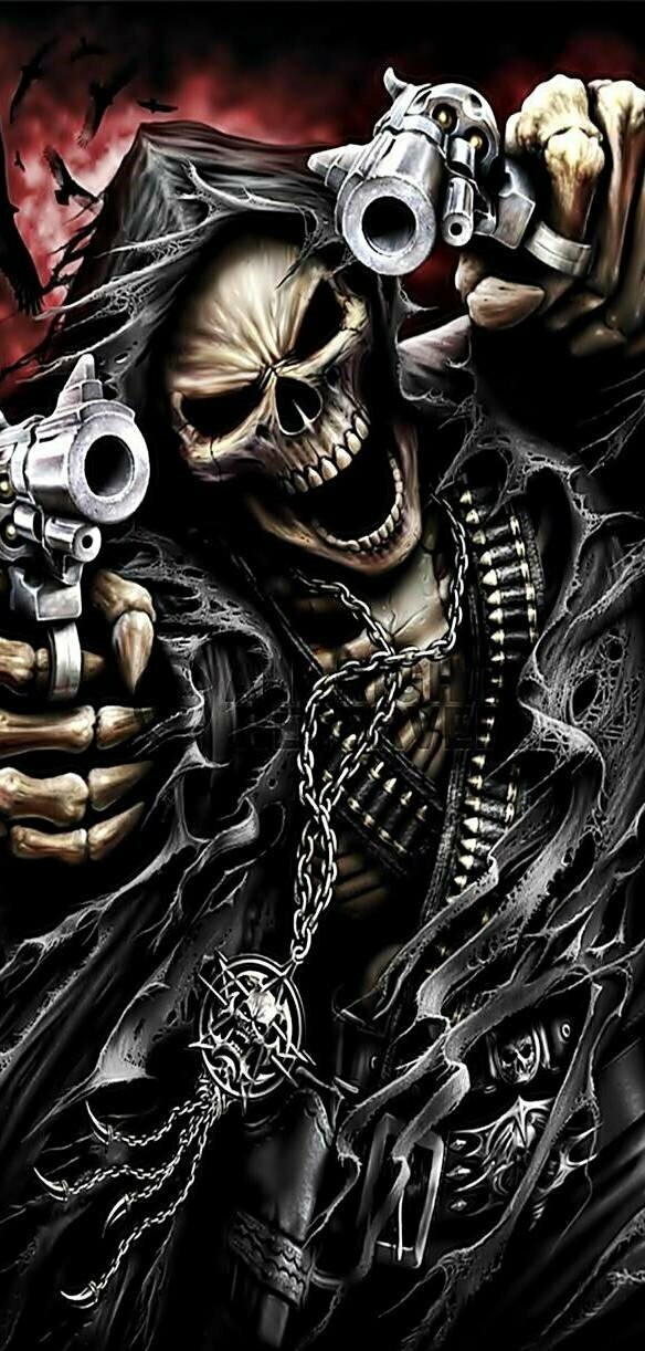 Reaper With Guns - Full Drill Diamond Painting - Specially ordered for you. Delivery is approximately 4 - 6 weeks.