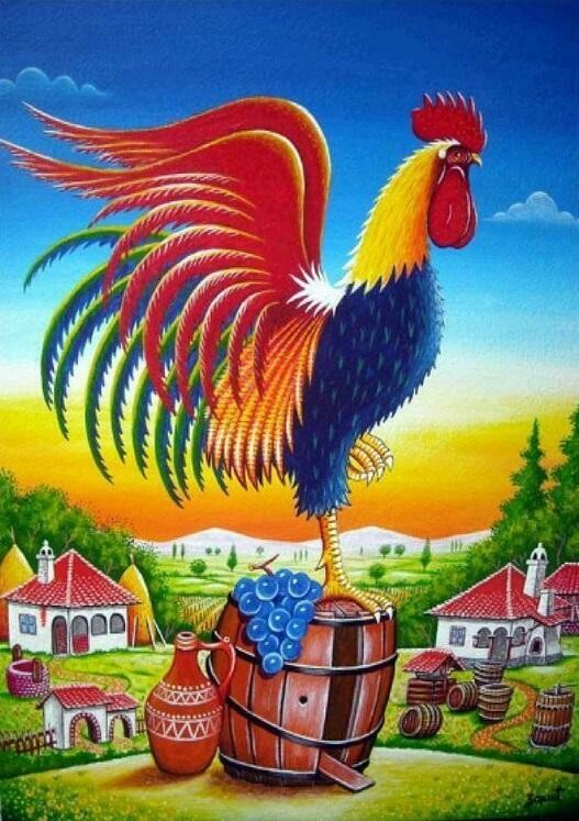 Rooster - Full Drill Diamond Painting - Specially ordered for you. Delivery is approximately 4 - 6 weeks.