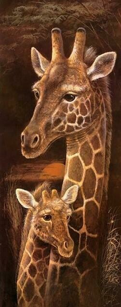 Wild Mothers Giraffe - Full Drill Diamond Painting - Specially ordered for you. Delivery is approximately 4 - 6 weeks.