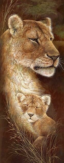 Wild Mothers Lioness - Full Drill Diamond Painting - Specially ordered for you. Delivery is approximately 4 - 6 weeks.