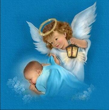 Baby And Angel - Full Drill Diamond Painting - Specially ordered for you. Delivery is approximately 4 - 6 weeks.