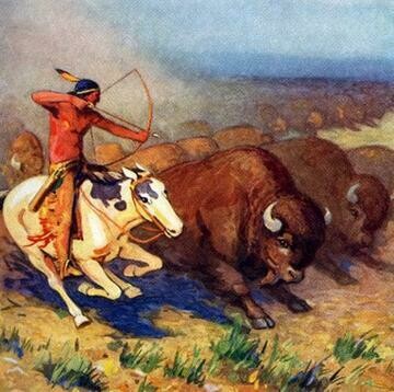 Buffalo Indian  - Full Drill Diamond Painting - Specially ordered for you. Delivery is approximately 4 - 6 weeks.