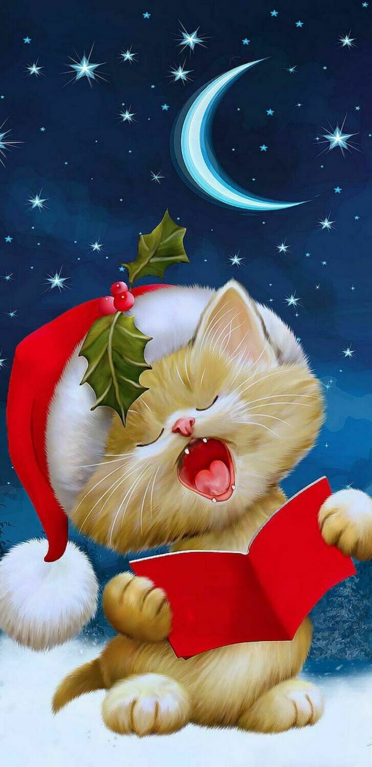Cat Carol- Full Drill Diamond Painting - Specially ordered for you. Delivery is approximately 4 - 6 weeks.