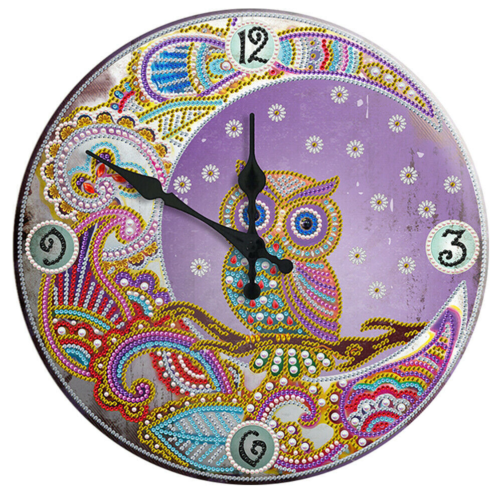 Clock - Owl - Diamond Painting Kit
