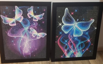 Butterflies 45 x 60cm round drills - completed by Amanda Chandler