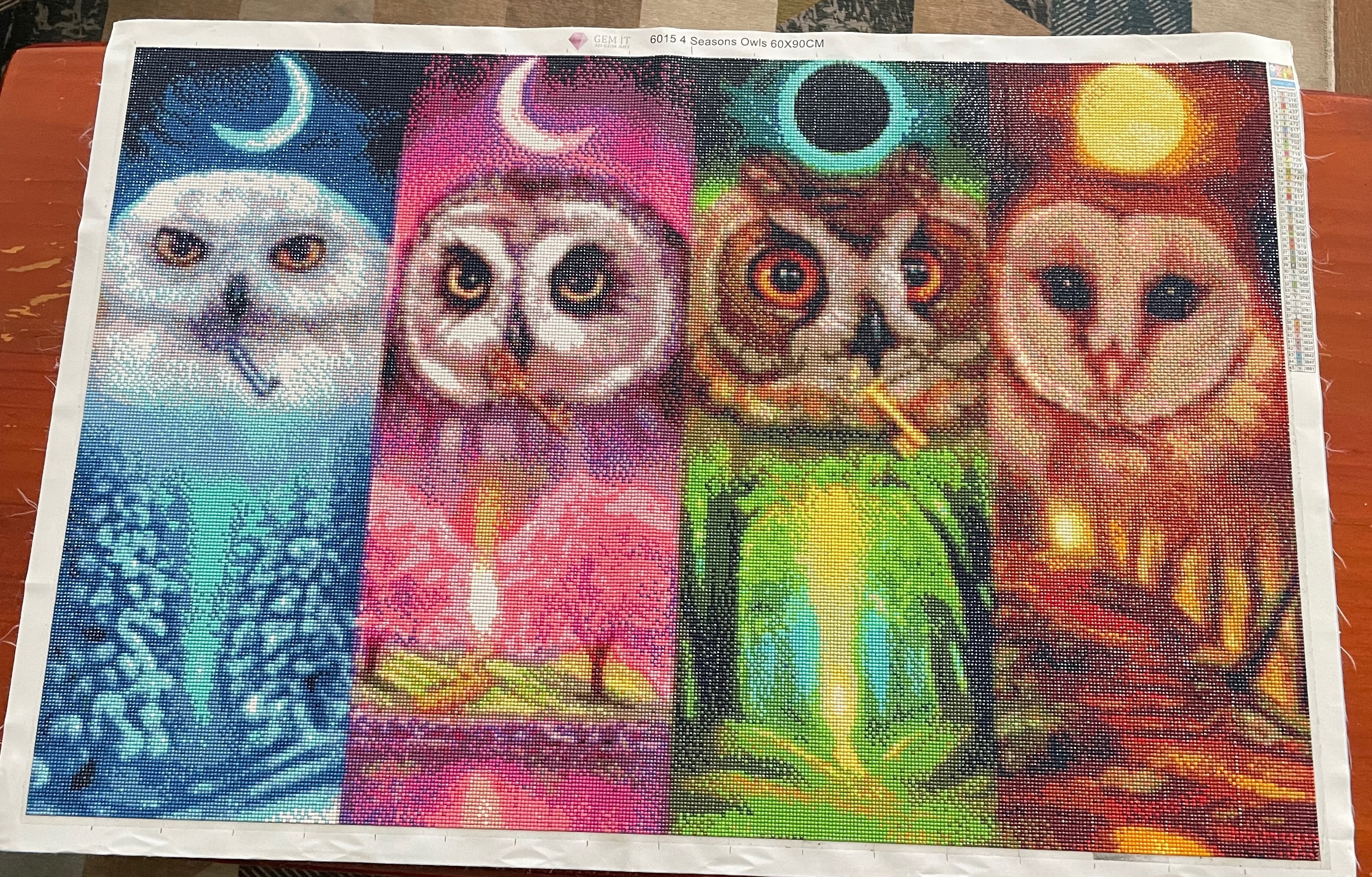 4 Season Owls Diamond Painting - Animal Diamond Art, Full Square