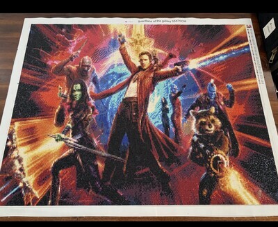 Guardians of the Galaxy 55 x 70cm square drills - completed by Cathy Rose
