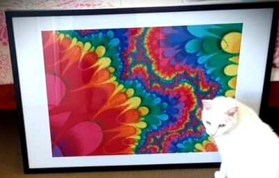 Abstract Rainbow 55 x 75cm square drills - completed by Di Parsons