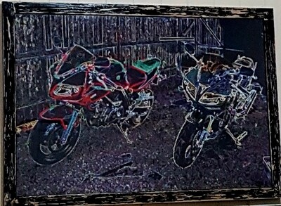 Custom (Bikes) 61 x 91.5cm square drills - completed by Di Parsons