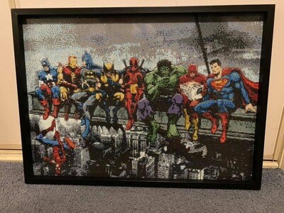 All the Heroes 50 x 70cm round drills - completed by Rhonda Thredgold