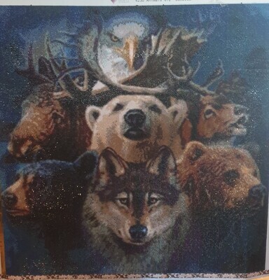 American Animals 80 x 80cm square drills - completed by Jo Dutton