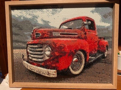 Old Ford 40 x 50cm round drills - completed by Rhonda Thredgold