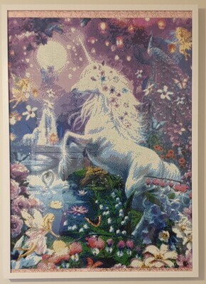 Unicorn and Fairies 60 x 80cm square drills - completed by Jo Dutton