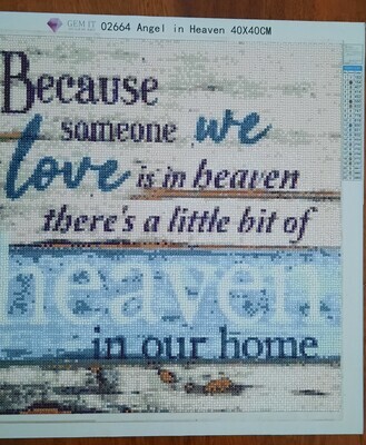 Heaven in our Home 40 x 40cm round drills - completed by Dianne Vernon