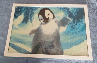 Happy Penguin 40 x 60cm round drills - completed by Bronwyn Jackson