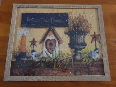 Bless This House 40 x 50cm round drills - completed by Bronwyn Jackson