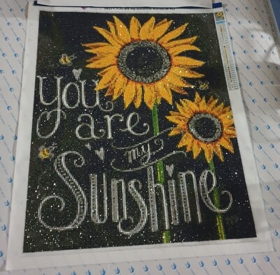 You are my Sunshine 40 x 50cm round drills - completd by Bronwyn Jackson