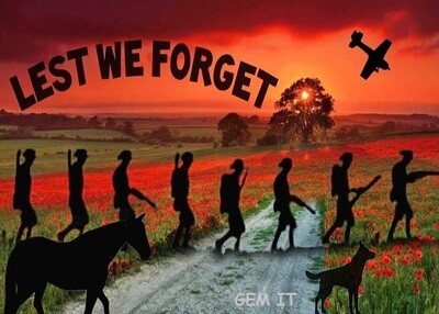 LEST WE FORGET 4 by Jess (exclusive to Gem It) - Full Drill Diamond Painting - Specially ordered for you. Delivery is approximately 4 - 6 weeks.