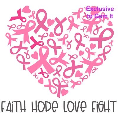 FAITH HOPE LOVE FIGHT by Amanda (exclusive to Gem It) - Full Drill Diamond Painting - Specially ordered for you.  Delivery is approximately 4-6 Weeks