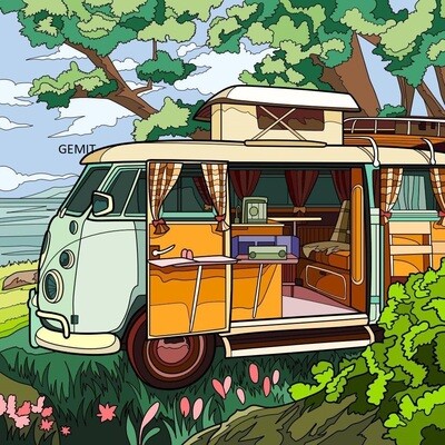 Kombi 3 By Jess - Full Drill Diamond Painting - Specially ordered for you.  Delivery is approximately 4-6 weeks