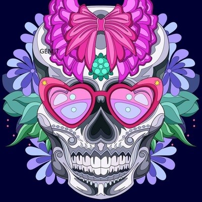 Love Skull By Nicole - Full Drill Diamond Painting - Specially ordered for you.  Delivery is approximately 4-6 weeks
