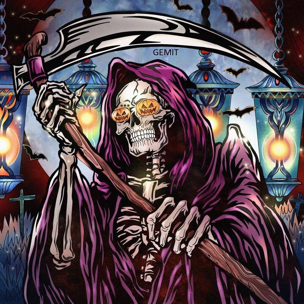 Halloween Reaper By Jess - Full Drill Diamond Painting - Specially ordered for you.  Delivery is approximately 4-6 weeks