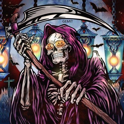 Halloween Reaper By Jess - Full Drill Diamond Painting - Specially ordered for you.  Delivery is approximately 4-6 weeks