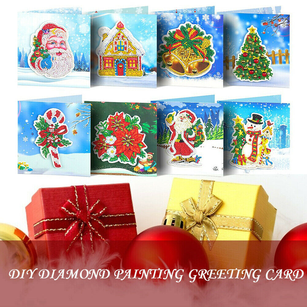 Christmas Cards HK102 - Set of 8 - Diamond Painting Kit