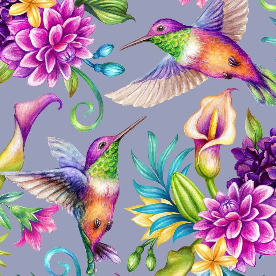 Hummingbirds By Alison - Full Drill Diamond Painting - Specially ordered for you.  Delivery is approximately 4-6 weeks
