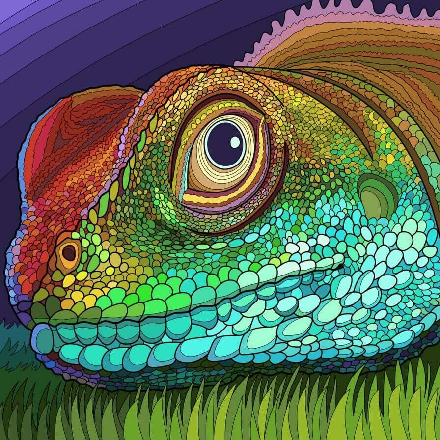 Lizard By Alison - Full Drill Diamond Painting - Specially ordered for you.  Delivery is approximately 4-6 weeks