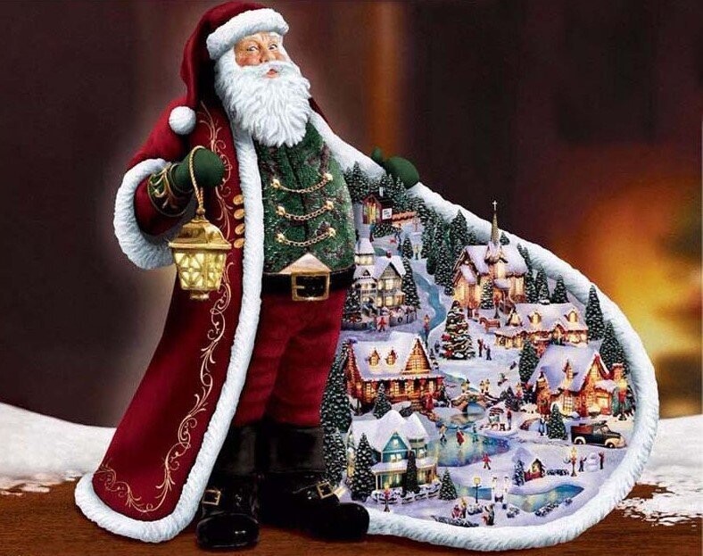 Father Christmas - 40 x 50cm Full Drill (Round), Diamond Painting Kit - Currently in stock