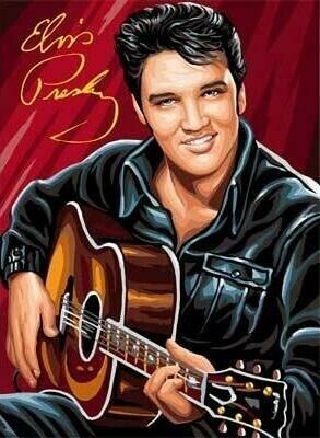 Elvis with Guitar - 40 x 50cm Full Drill (Round), Diamond Painting Kit - Currently in stock