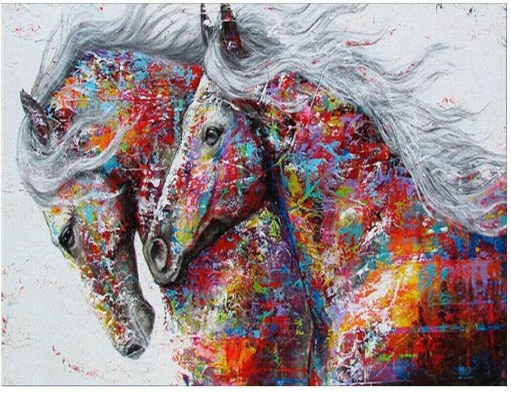 2 Horses - Full Drill Diamond Painting - Specially ordered for you. Delivery is approximately 4 - 6 weeks.