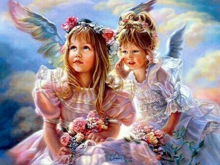 2 Little Angels - Full Drill Diamond Painting - Specially ordered for you. Delivery is approximately 4 - 6 weeks.