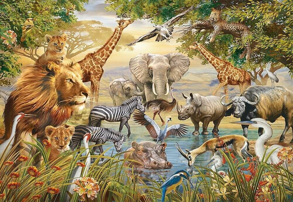 Animal Waterhole 3 - Full Drill Diamond Painting - Specially ordered for you. Delivery is approximately 4 - 6 weeks.