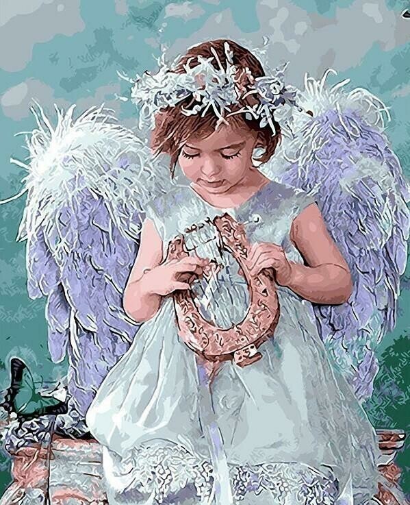 Angel Girl - Full Drill Diamond Painting - Specially ordered for you. Delivery is approximately 4 - 6 weeks.